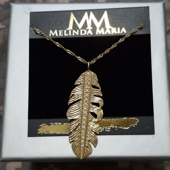 Melinda Maria Jewelry - Melinda Maria Large Nina Feather Necklace